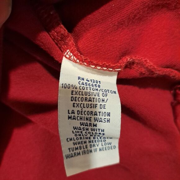 Polo Ralph Lauren Blue Label Retro 100% Cotton Long Sleeve Polo Shirt Red Mens L - Picture 3 of 8